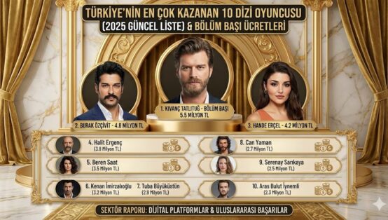 Türkiye'nin En Çok Kazanan 10 Dizi Oyuncusu ve Bölüm Başı Ücretleri (Güncel Liste 2025)