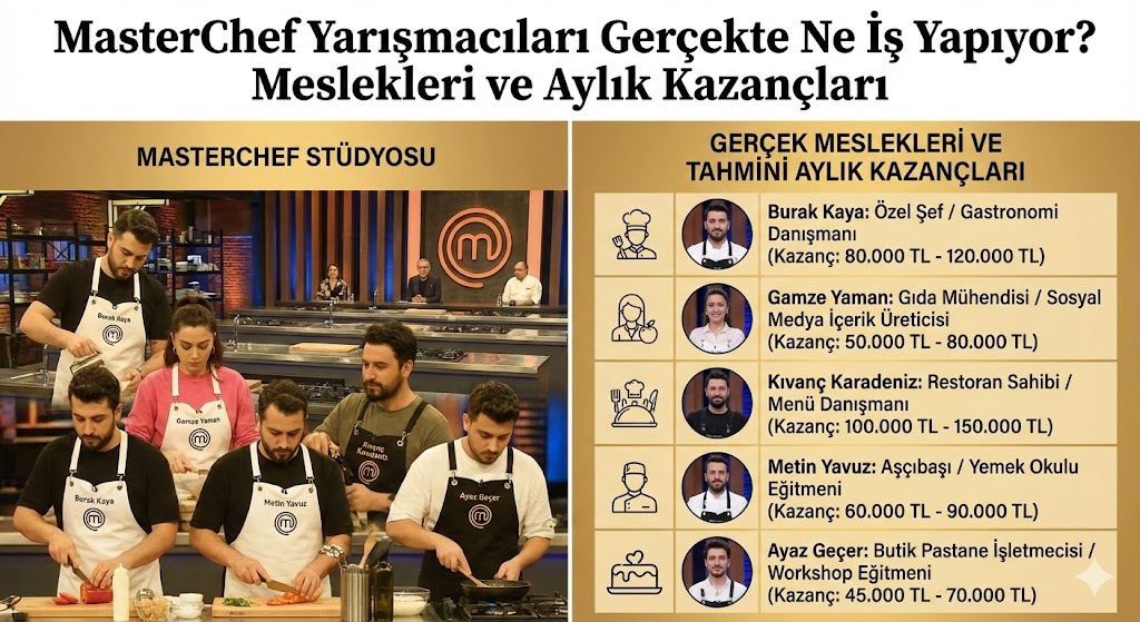 MasterChef Yarışmacıları Gerçekte Ne İş Yapıyor? Meslekleri ve Aylık Kazançları